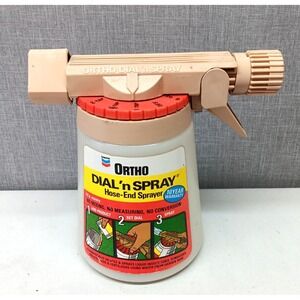 Ortho Dial n Spray Hose End Sprayer Multi Dilution Vintage Garden Tool Tan Red